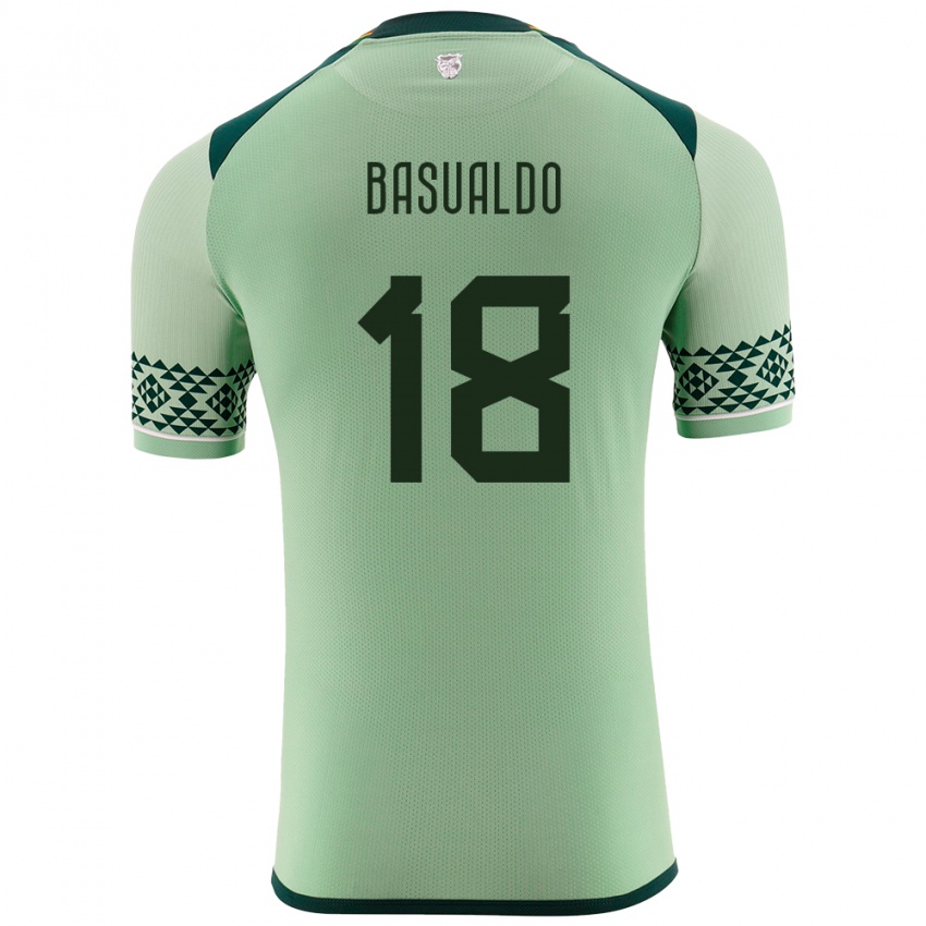 Kinder Bolivien Yoselin Basualdo #18 Hellgrün Heimtrikot Trikot 24-26 T-Shirt Österreich