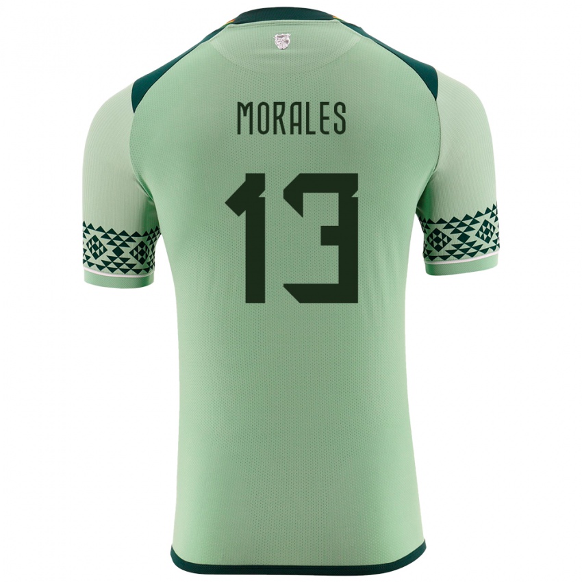 Kinder Bolivien Ericka Morales #13 Hellgrün Heimtrikot Trikot 24-26 T-Shirt Österreich