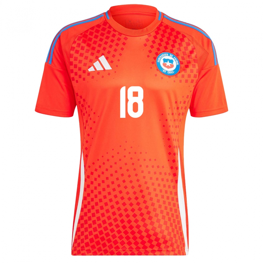 Kinder Chile Camila Sáez #18 Rot Heimtrikot Trikot 24-26 T-Shirt Österreich