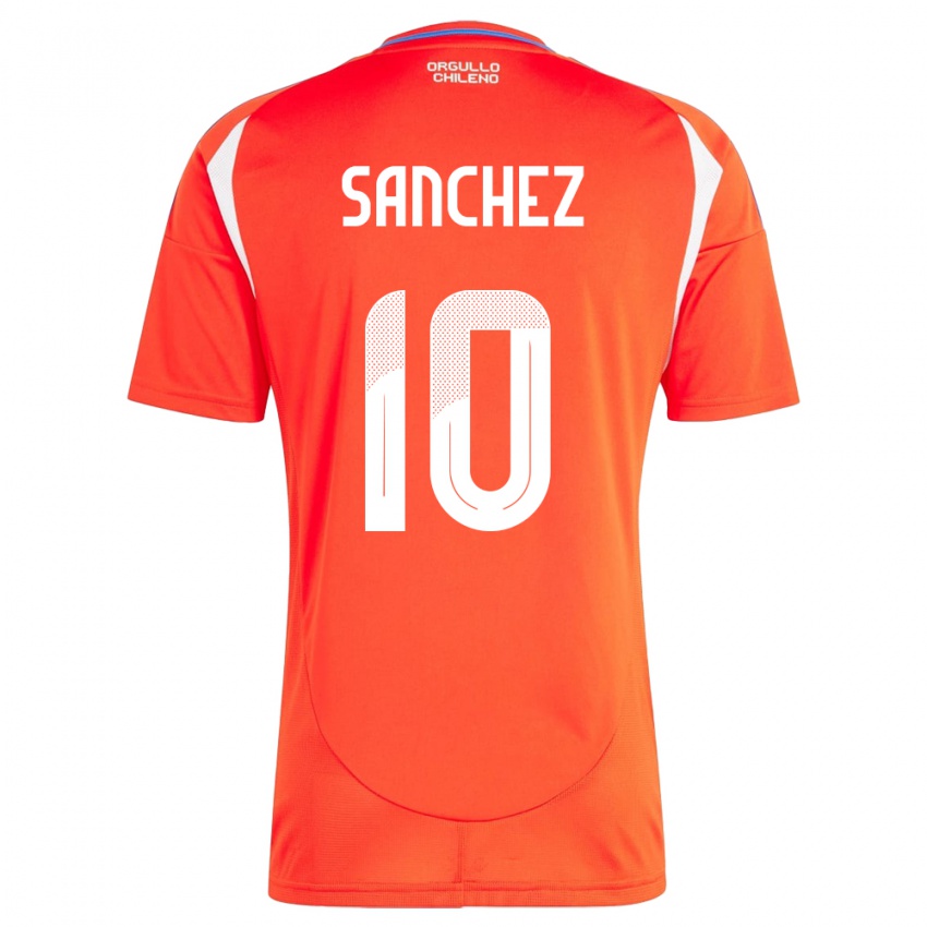 Kinder Chile Alexis Sánchez #10 Rot Heimtrikot Trikot 24-26 T-Shirt Österreich