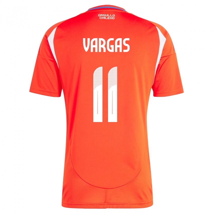 Kinder Chile Eduardo Vargas #11 Rot Heimtrikot Trikot 24-26 T-Shirt Österreich