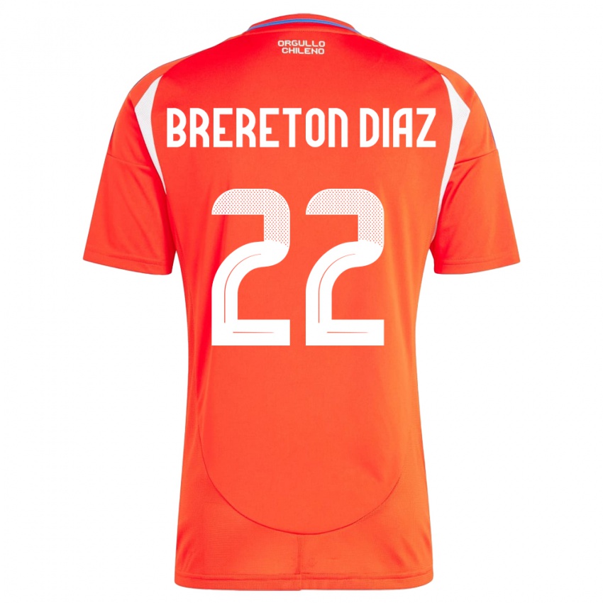 Kinder Chile Ben Brereton Díaz #22 Rot Heimtrikot Trikot 24-26 T-Shirt Österreich