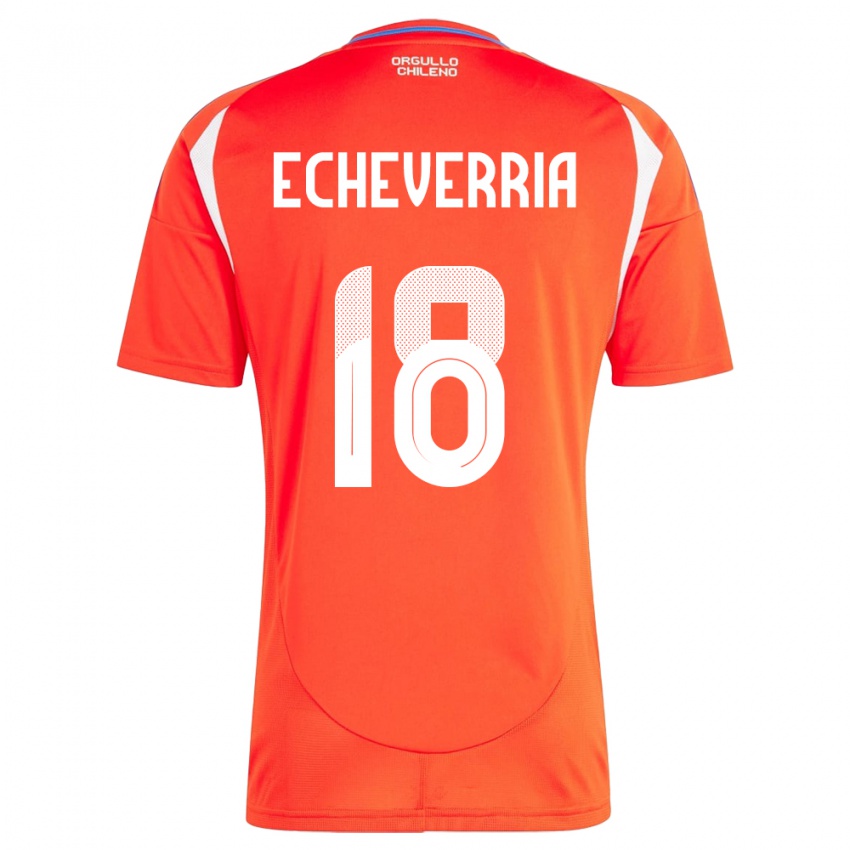 Kinder Chile Rodrigo Echeverría #18 Rot Heimtrikot Trikot 24-26 T-Shirt Österreich