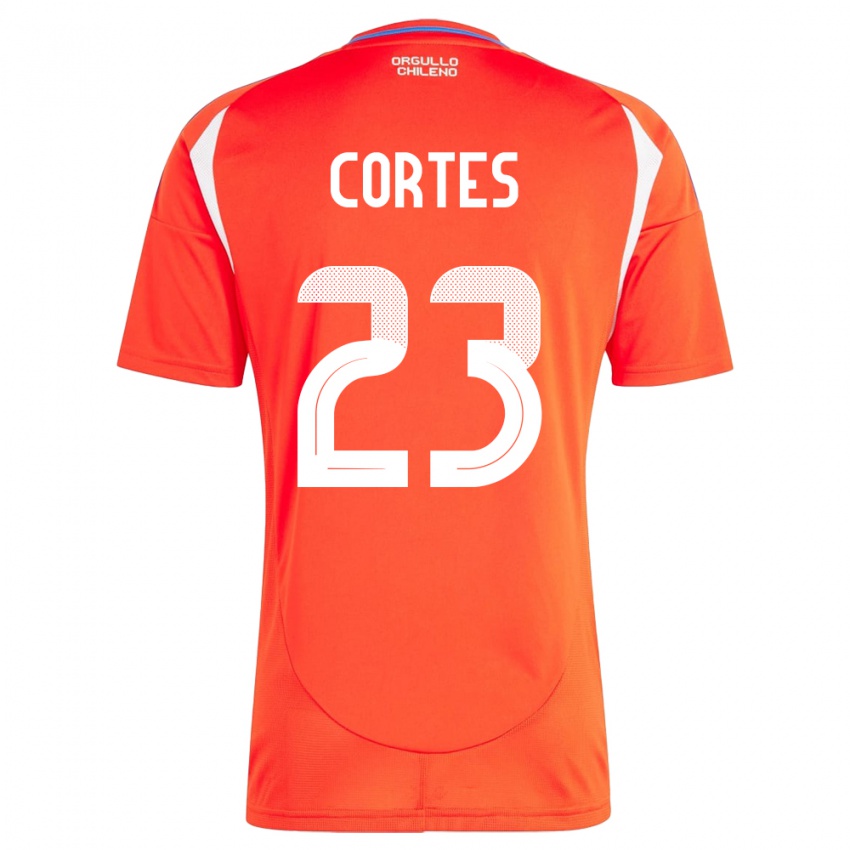 Kinder Chile Brayan Cortés #23 Rot Heimtrikot Trikot 24-26 T-Shirt Österreich