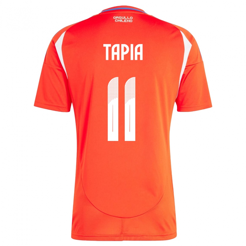 Kinder Chile Gonzalo Tapia #11 Rot Heimtrikot Trikot 24-26 T-Shirt Österreich