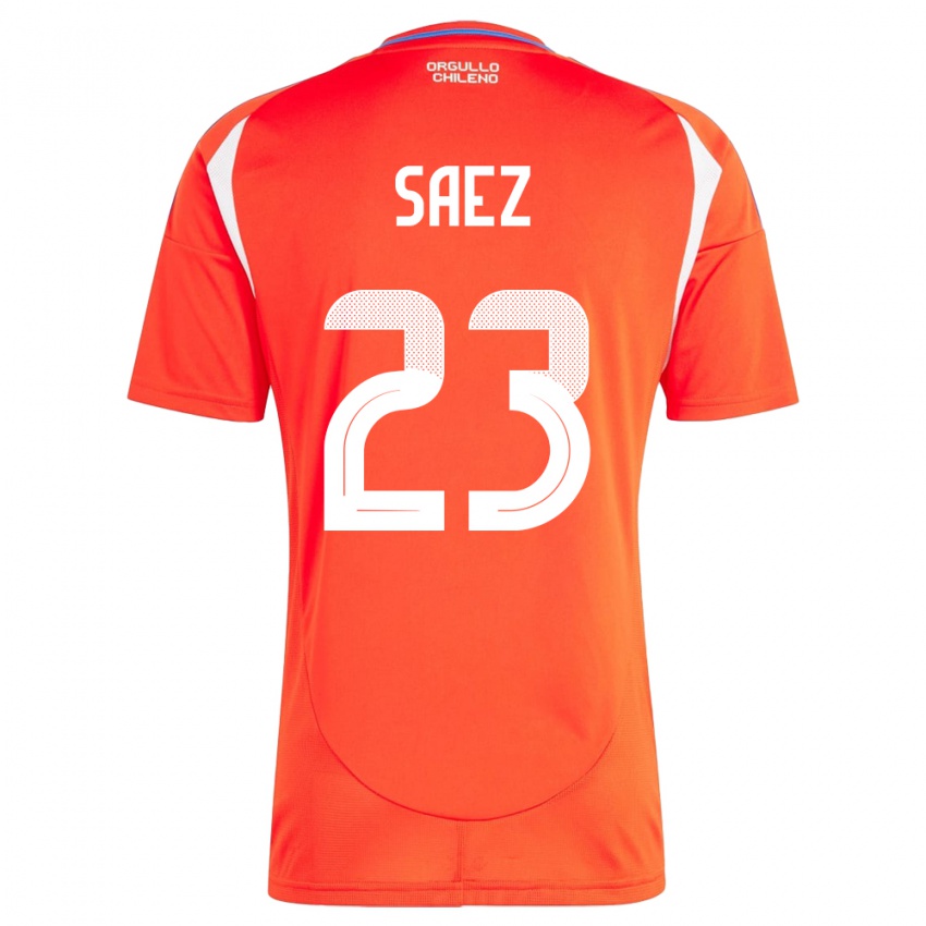 Kinder Chile Ignacio Sáez #23 Rot Heimtrikot Trikot 24-26 T-Shirt Österreich