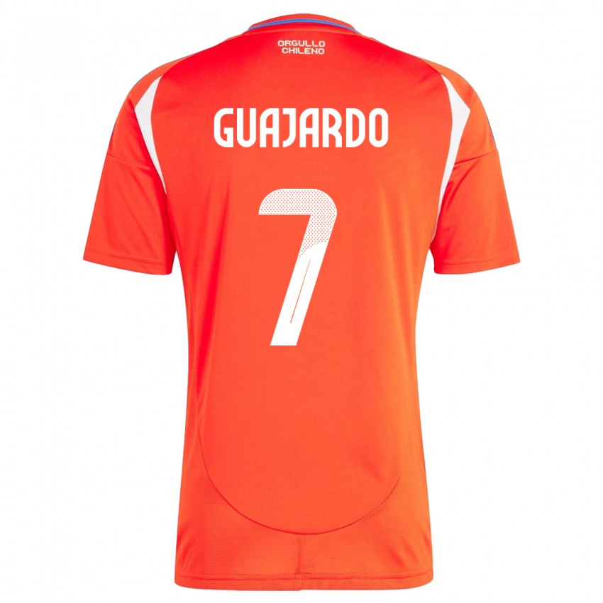 Kinder Chile Paolo Guajardo #7 Rot Heimtrikot Trikot 24-26 T-Shirt Österreich