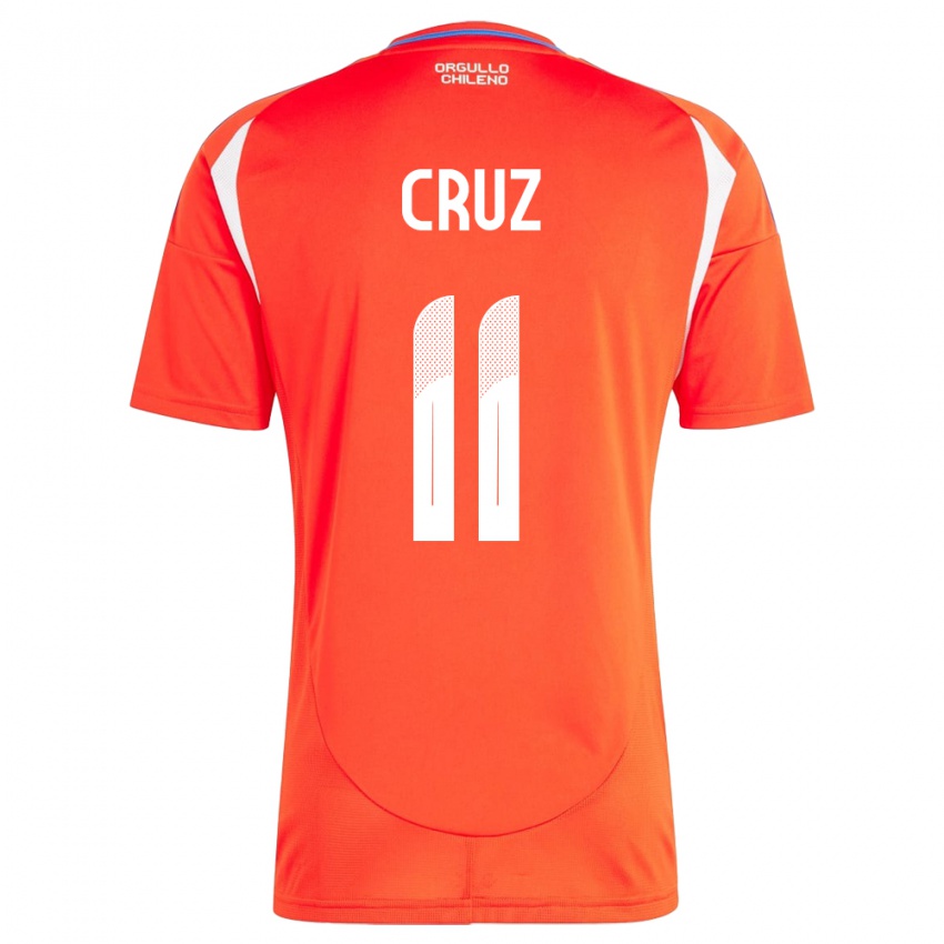 Kinder Chile Joan Cruz #11 Rot Heimtrikot Trikot 24-26 T-Shirt Österreich