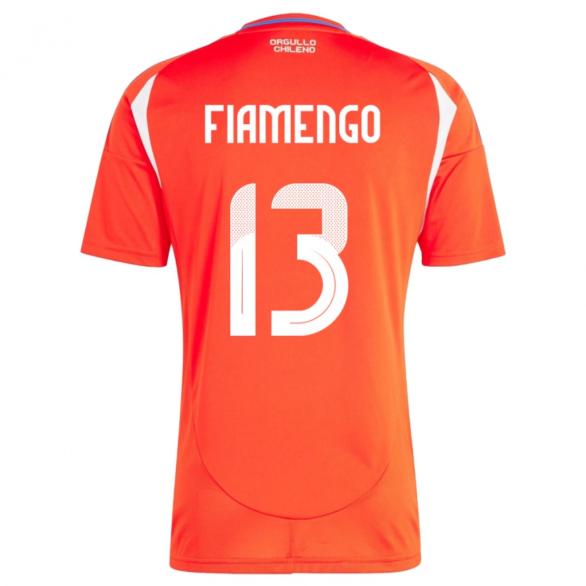 Kinder Chile Darko Fiamengo #13 Rot Heimtrikot Trikot 24-26 T-Shirt Österreich