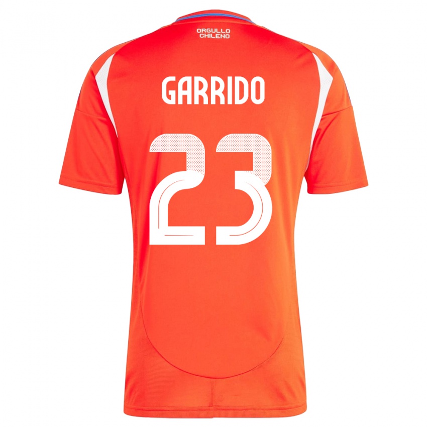 Kinder Chile Pedro Garrido #23 Rot Heimtrikot Trikot 24-26 T-Shirt Österreich