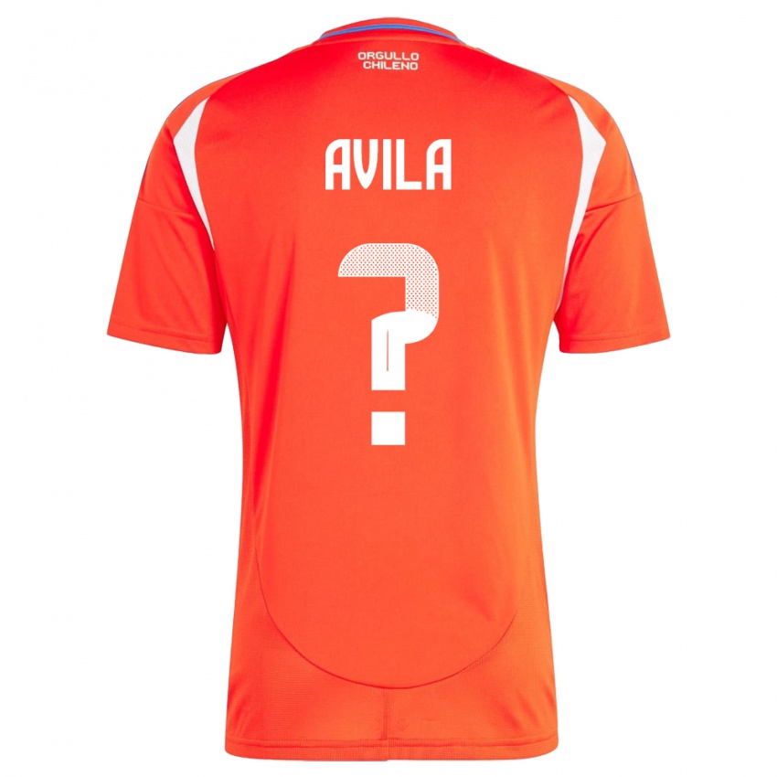 Kinder Chile Gustavo Ávila #0 Rot Heimtrikot Trikot 24-26 T-Shirt Österreich