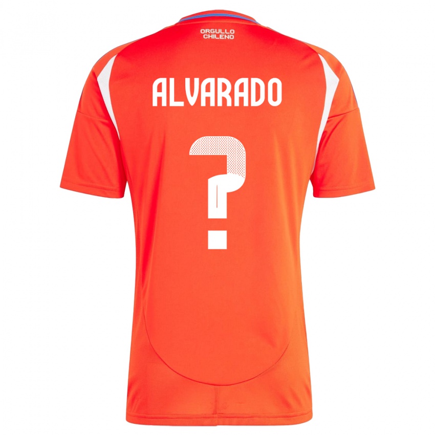 Kinder Chile José Alvarado #0 Rot Heimtrikot Trikot 24-26 T-Shirt Österreich