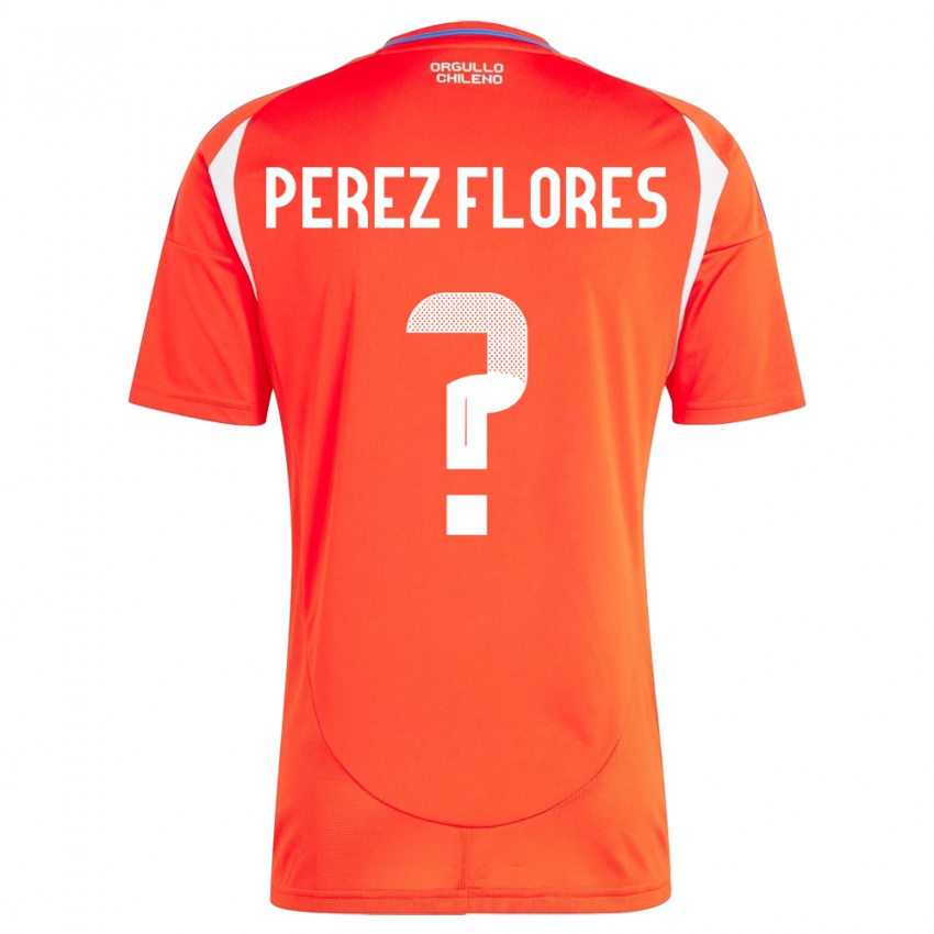 Kinder Chile Benjamín Pérez Flores #0 Rot Heimtrikot Trikot 24-26 T-Shirt Österreich