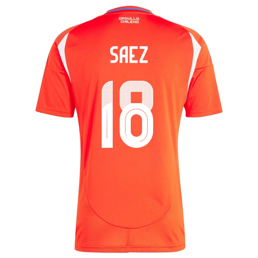 Kinder Chile Camila Sáez #18 Rot Heimtrikot Trikot 24-26 T-Shirt Österreich