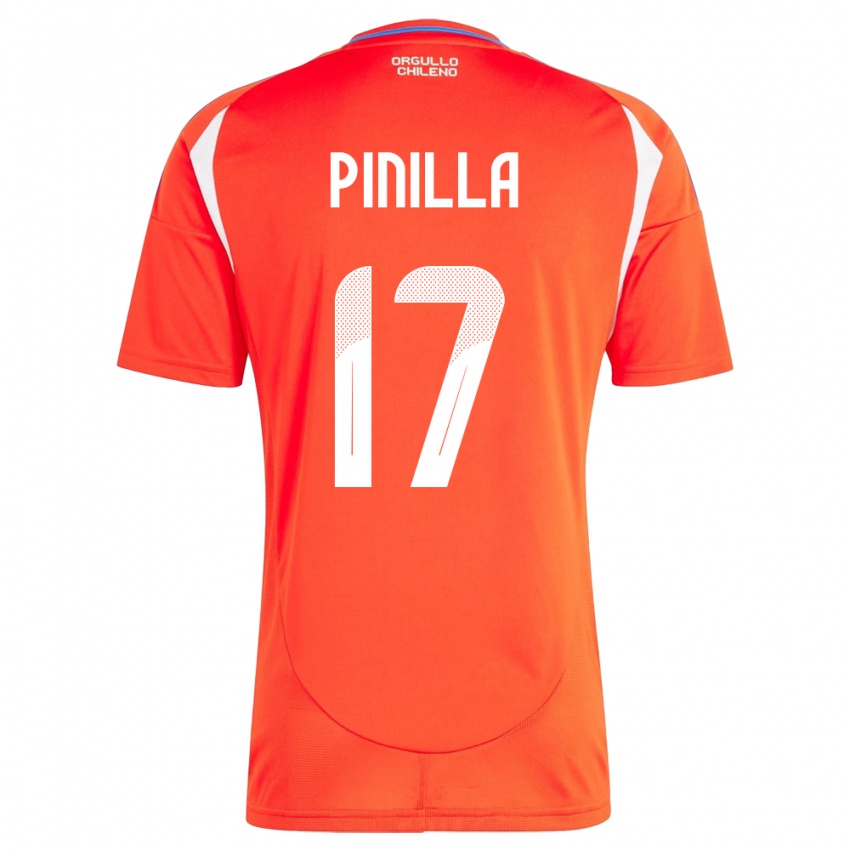 Kinder Chile Fernanda Pinilla #17 Rot Heimtrikot Trikot 24-26 T-Shirt Österreich