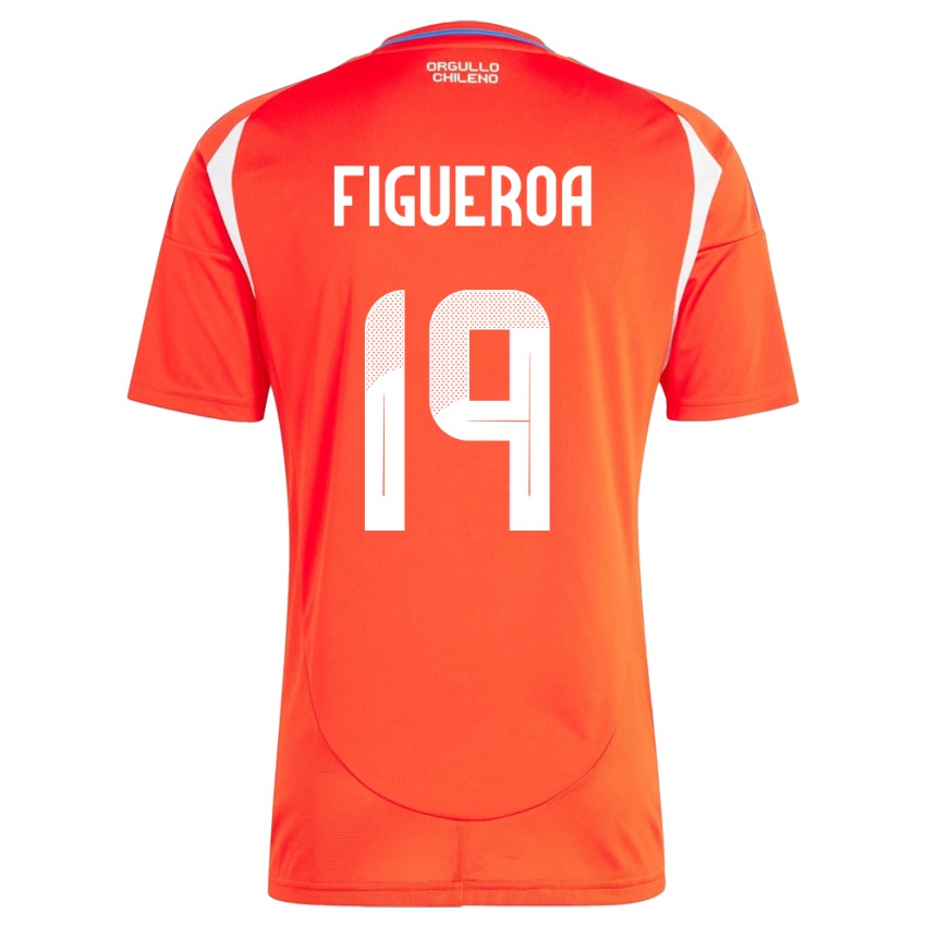 Kinder Chile Catalina Figueroa #19 Rot Heimtrikot Trikot 24-26 T-Shirt Österreich