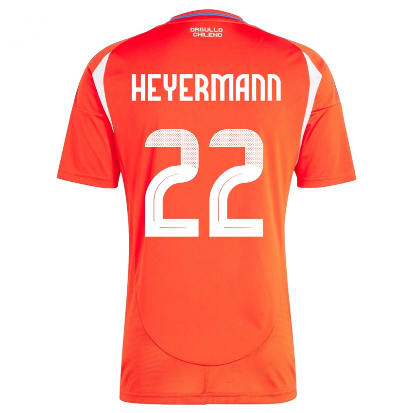 Kinder Chile Agustina Heyermann #22 Rot Heimtrikot Trikot 24-26 T-Shirt Österreich