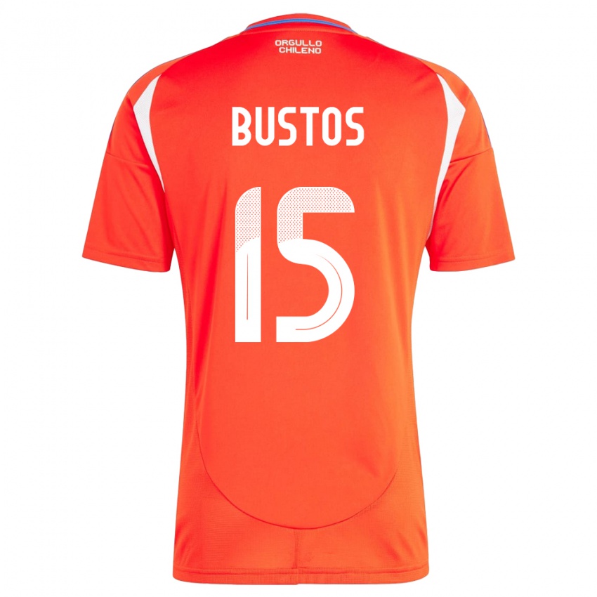 Kinder Chile Melissa Bustos #15 Rot Heimtrikot Trikot 24-26 T-Shirt Österreich