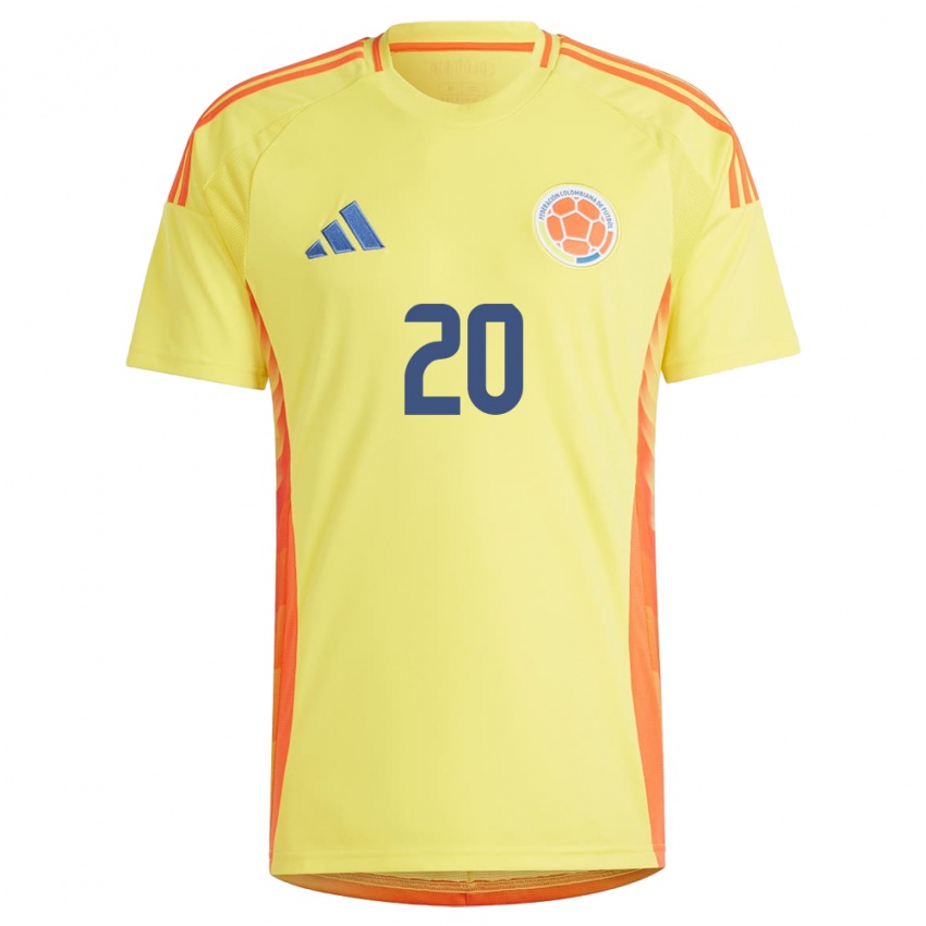 Kinder Kolumbien Mónica Ramos #20 Gelb Heimtrikot Trikot 24-26 T-Shirt Österreich