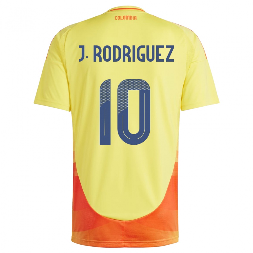 Kinder Kolumbien James Rodríguez #10 Gelb Heimtrikot Trikot 24-26 T-Shirt Österreich