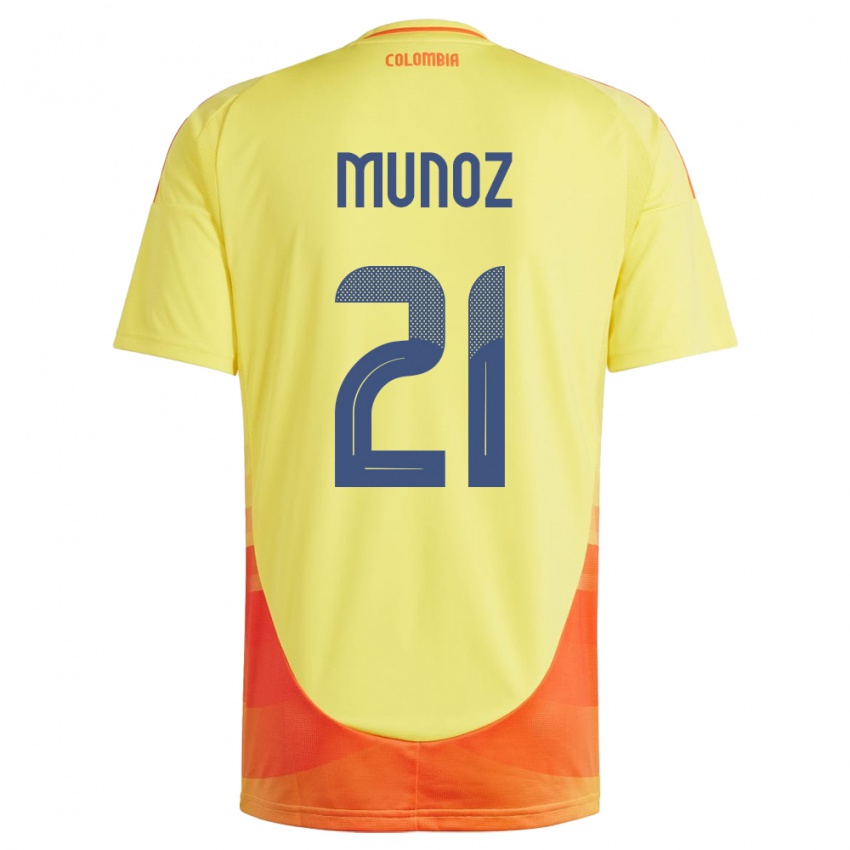 Kinder Kolumbien Daniel Muñoz #21 Gelb Heimtrikot Trikot 24-26 T-Shirt Österreich