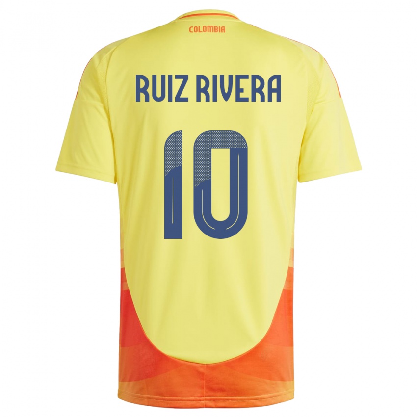 Kinder Kolumbien Daniel Ruiz Rivera #10 Gelb Heimtrikot Trikot 24-26 T-Shirt Österreich