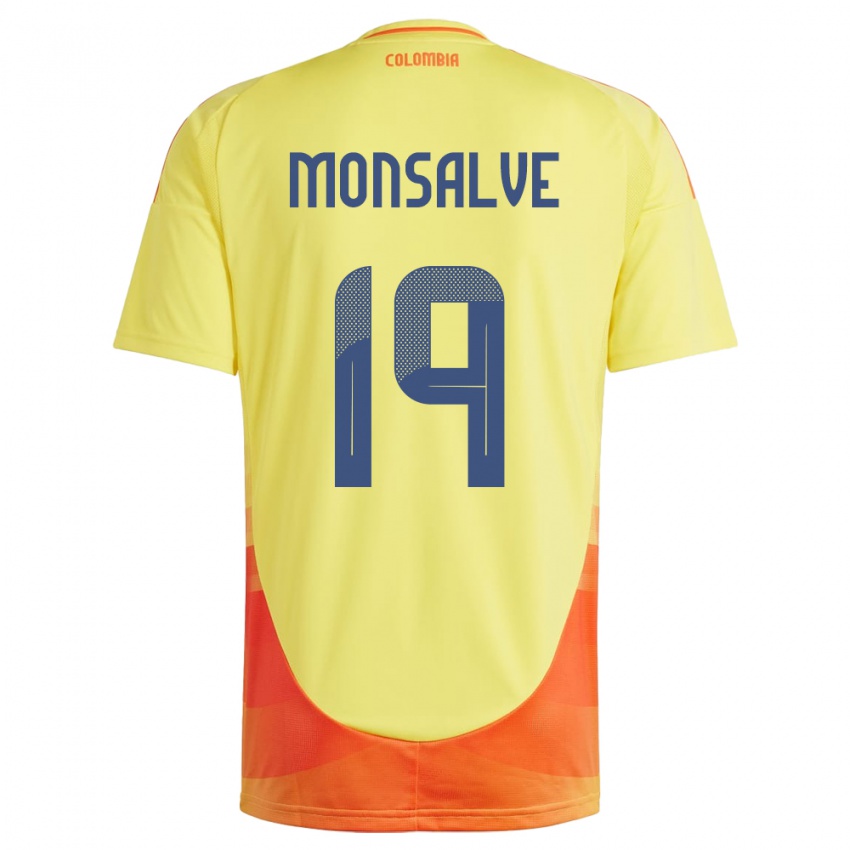 Kinder Kolumbien Miguel Monsalve #19 Gelb Heimtrikot Trikot 24-26 T-Shirt Österreich