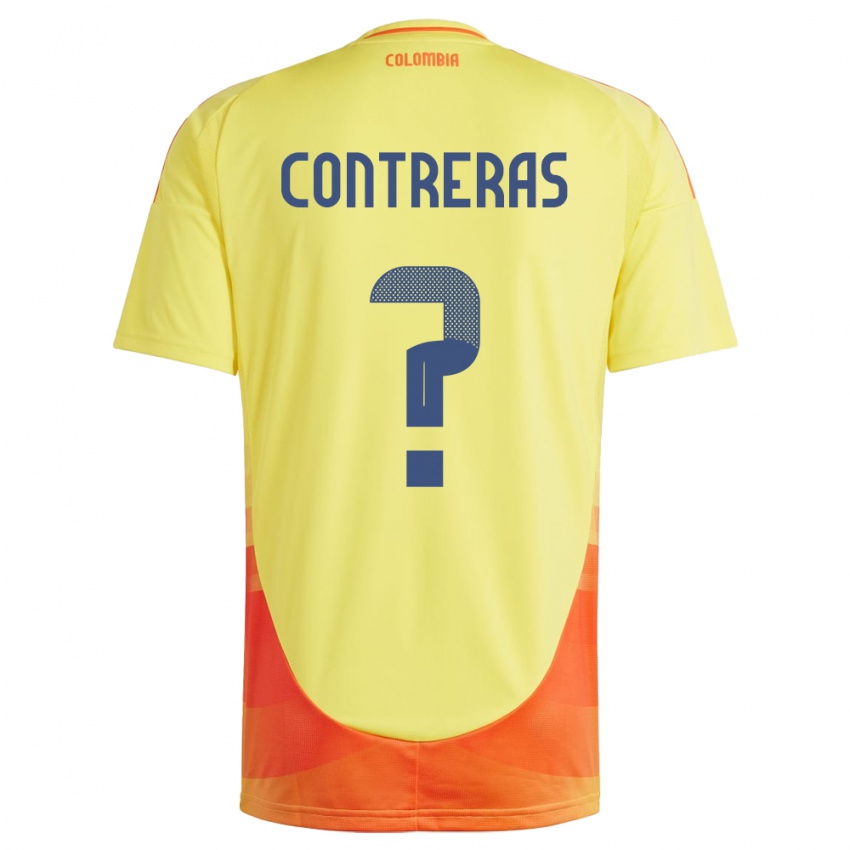 Kinder Kolumbien David Contreras #0 Gelb Heimtrikot Trikot 24-26 T-Shirt Österreich