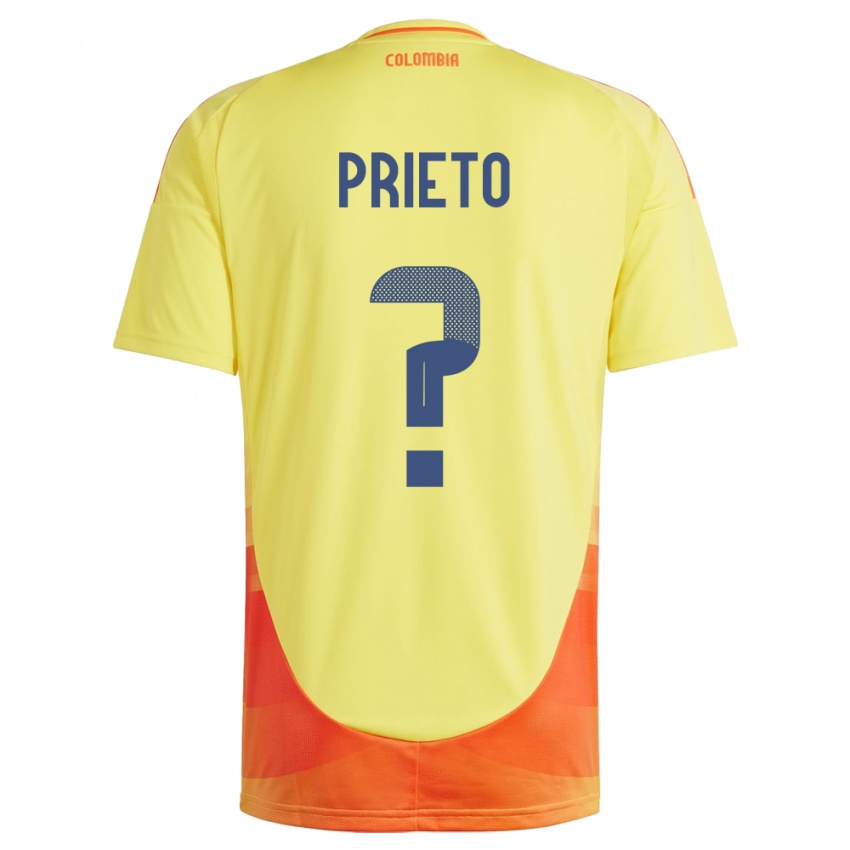 Kinder Kolumbien Dylan Prieto #0 Gelb Heimtrikot Trikot 24-26 T-Shirt Österreich