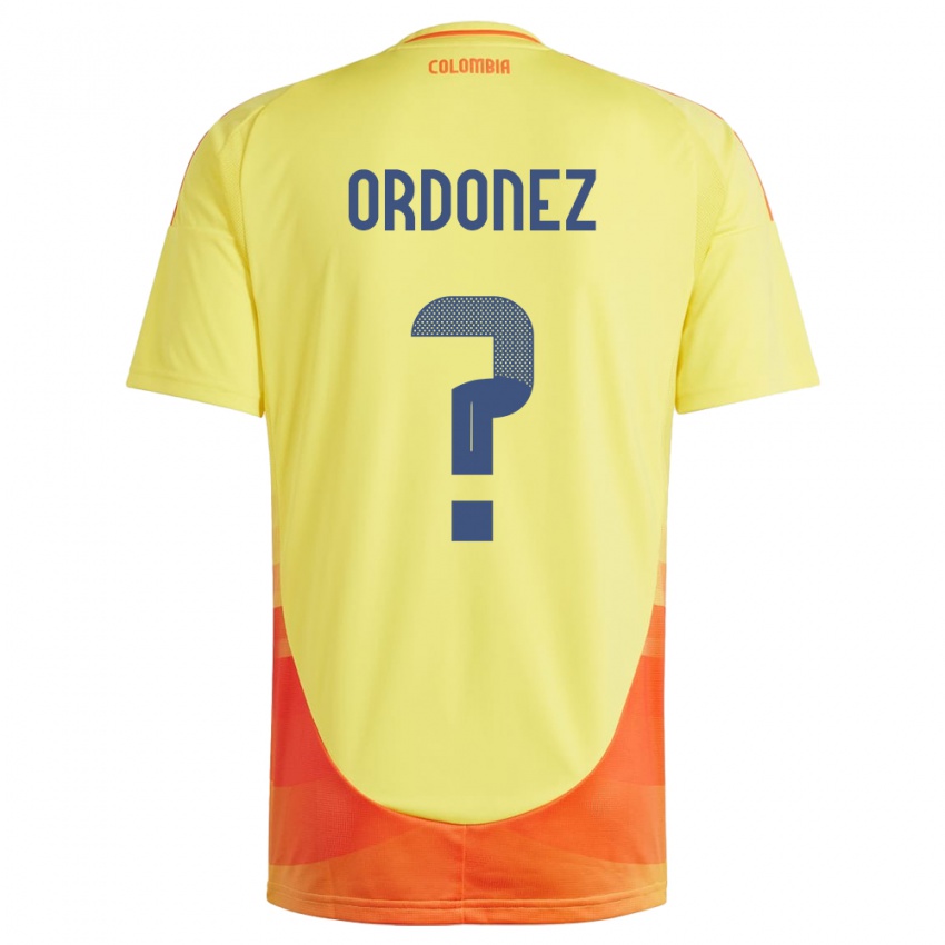 Kinder Kolumbien Willian Ordóñez #0 Gelb Heimtrikot Trikot 24-26 T-Shirt Österreich