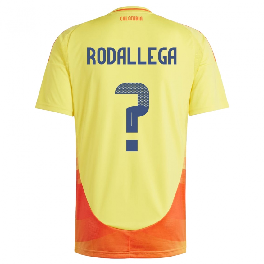 Kinder Kolumbien Johan Rodallega #0 Gelb Heimtrikot Trikot 24-26 T-Shirt Österreich