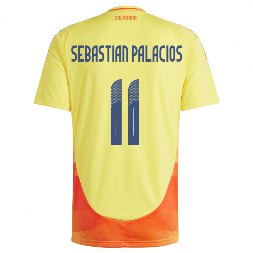 Kinder Kolumbien Juan Sebastián Palacios #11 Gelb Heimtrikot Trikot 24-26 T-Shirt Österreich