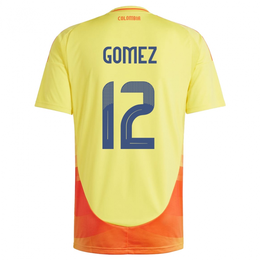 Kinder Kolumbien Juan Gómez #12 Gelb Heimtrikot Trikot 24-26 T-Shirt Österreich