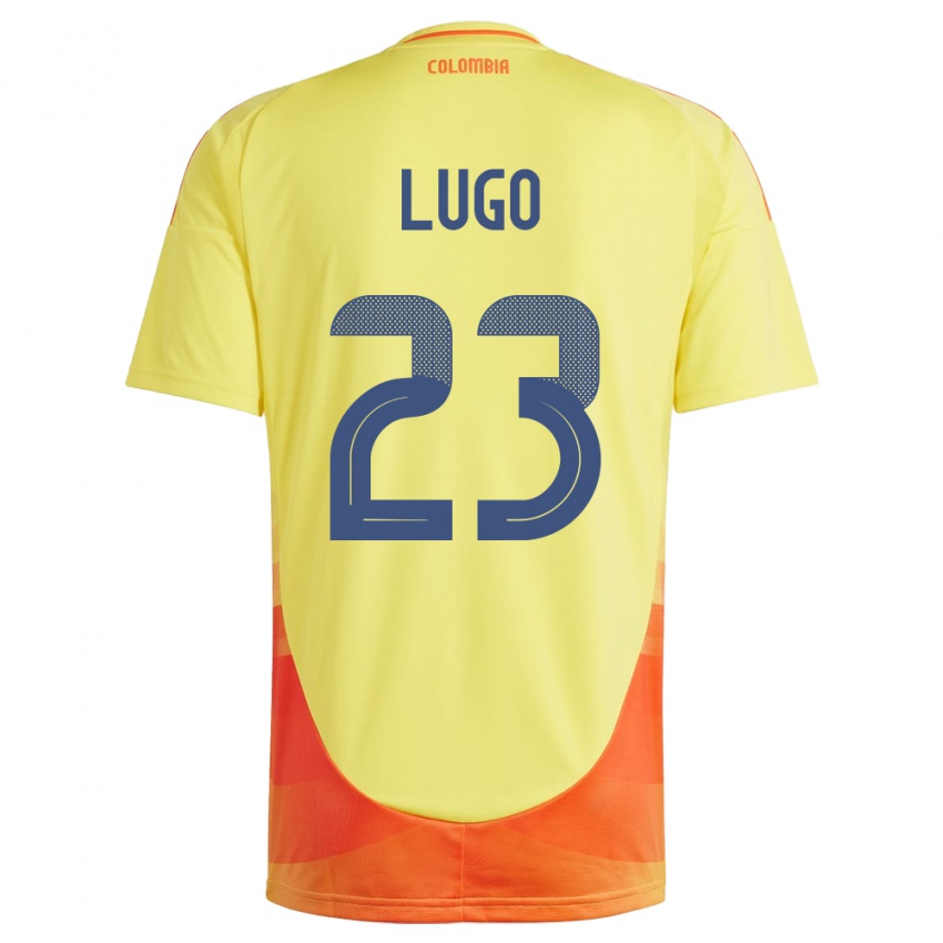 Kinder Kolumbien Michelle Lugo #23 Gelb Heimtrikot Trikot 24-26 T-Shirt Österreich