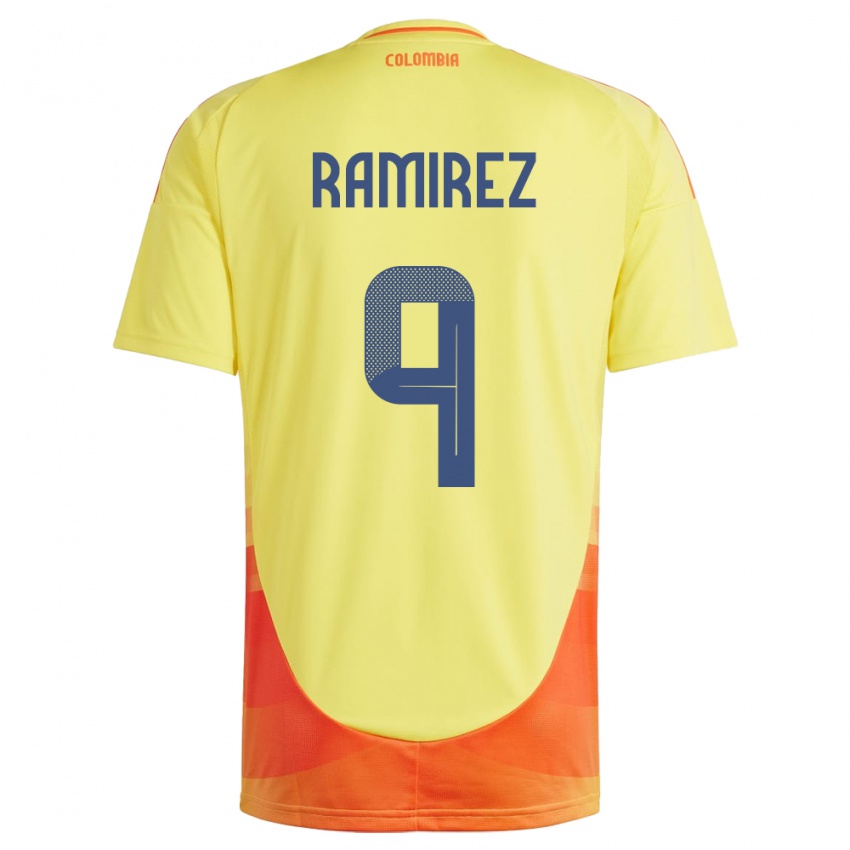 Kinder Kolumbien Mayra Ramírez #9 Gelb Heimtrikot Trikot 24-26 T-Shirt Österreich