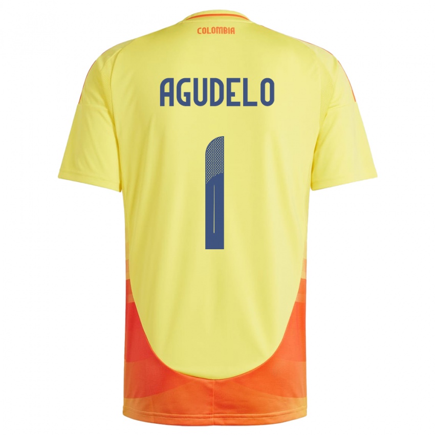 Kinder Kolumbien Luisa Agudelo #1 Gelb Heimtrikot Trikot 24-26 T-Shirt Österreich