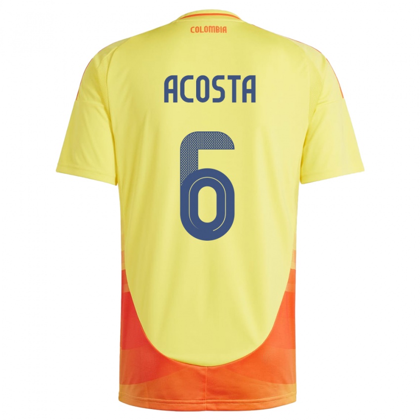 Kinder Kolumbien Viviana Acosta #6 Gelb Heimtrikot Trikot 24-26 T-Shirt Österreich