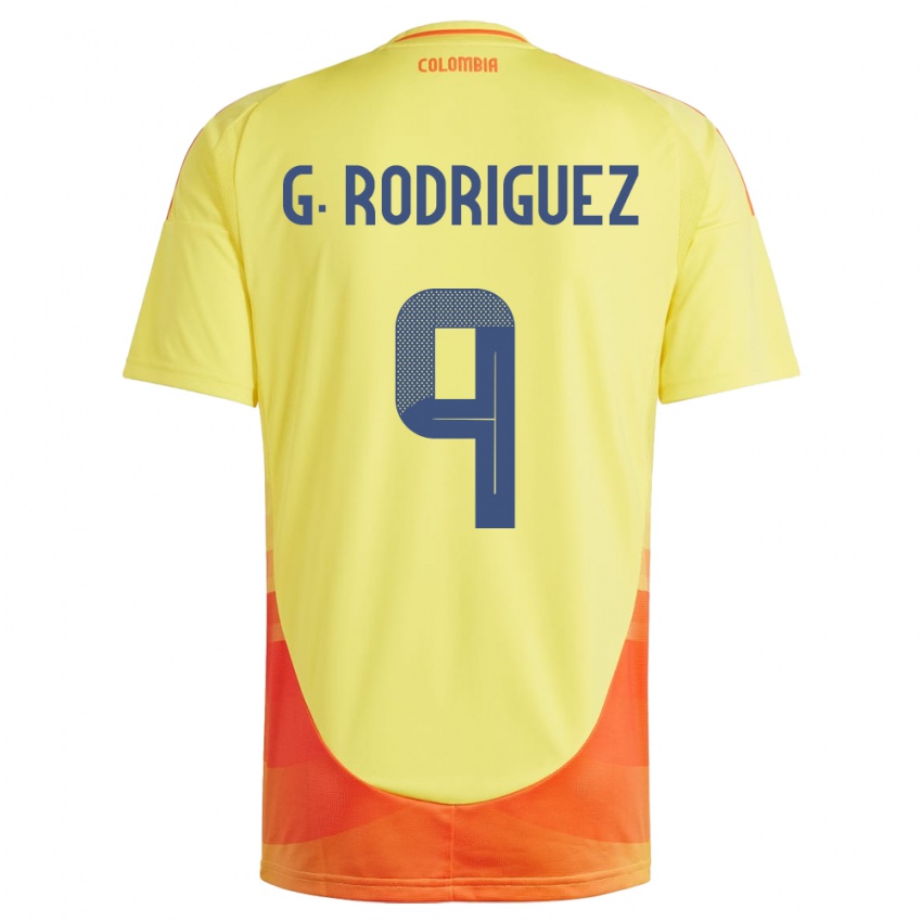 Kinder Kolumbien Gabriela Rodríguez #9 Gelb Heimtrikot Trikot 24-26 T-Shirt Österreich