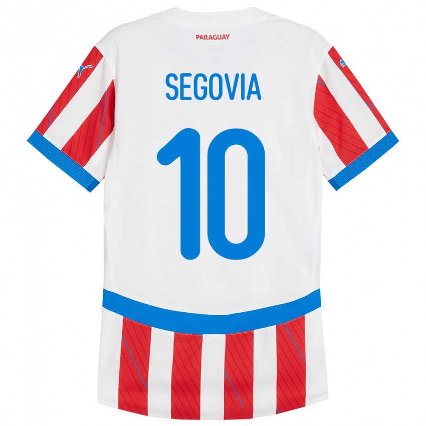 Kinder Paraguay Matías Segovia #10 Weiß Rot Heimtrikot Trikot 24-26 T-Shirt Österreich