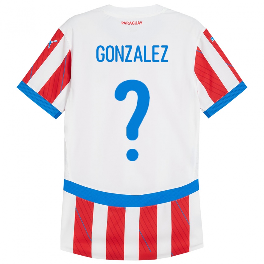 Kinder Paraguay Antonio González #0 Weiß Rot Heimtrikot Trikot 24-26 T-Shirt Österreich