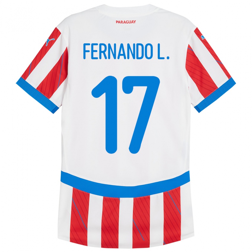 Kinder Paraguay Fernando Leguizamón #17 Weiß Rot Heimtrikot Trikot 24-26 T-Shirt Österreich