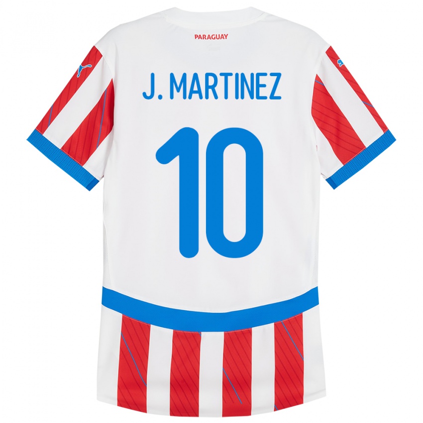 Kinder Paraguay Jessica Martínez #10 Weiß Rot Heimtrikot Trikot 24-26 T-Shirt Österreich