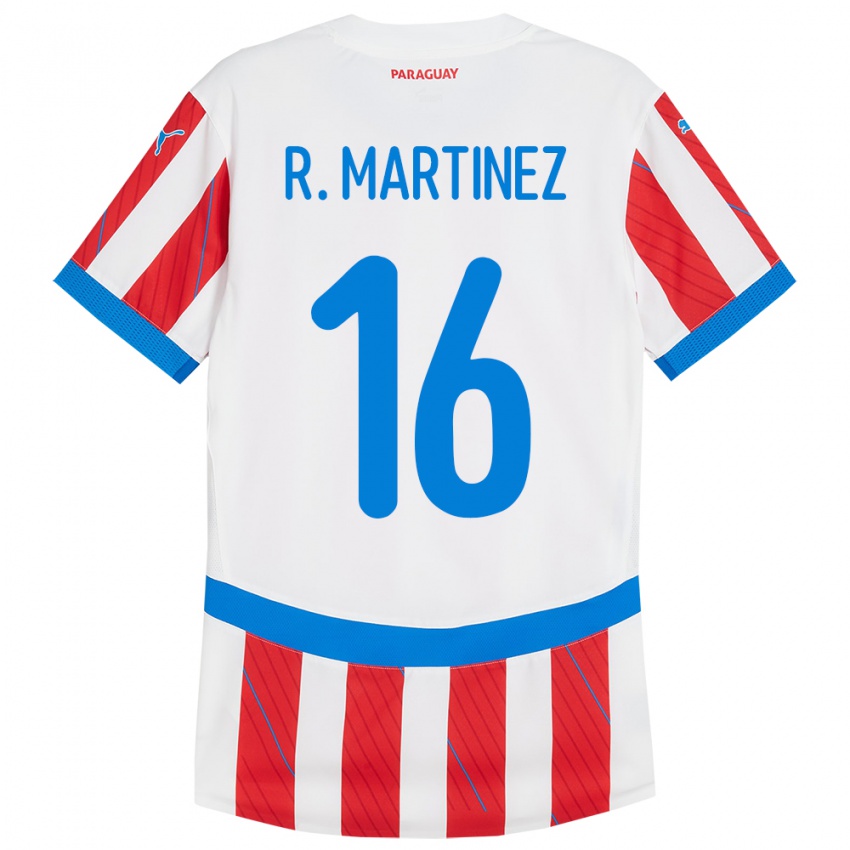 Kinder Paraguay Ramona Martínez #16 Weiß Rot Heimtrikot Trikot 24-26 T-Shirt Österreich