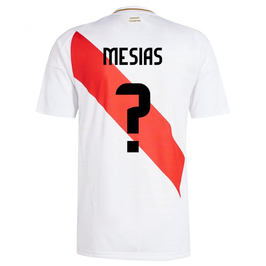 Kinder Peru Fabrisio Mesías #0 Weiß Heimtrikot Trikot 24-26 T-Shirt Österreich