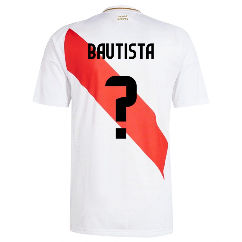 Kinder Peru César Bautista #0 Weiß Heimtrikot Trikot 24-26 T-Shirt Österreich