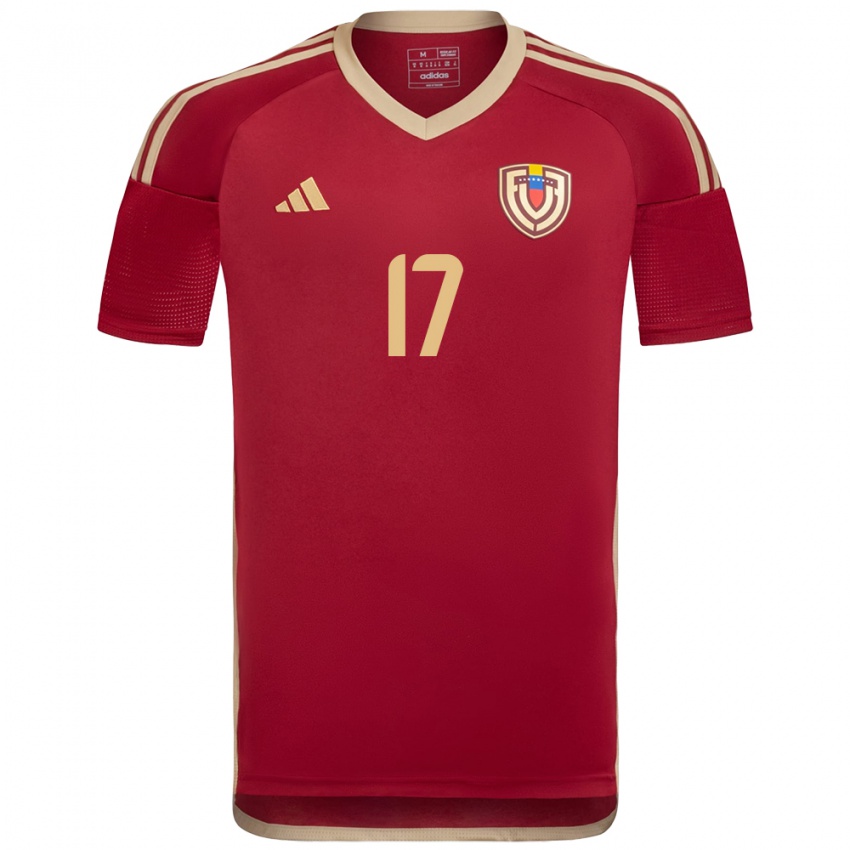 Kinder Venezuela Camila Pescatore #17 Burgund Heimtrikot Trikot 24-26 T-Shirt Österreich