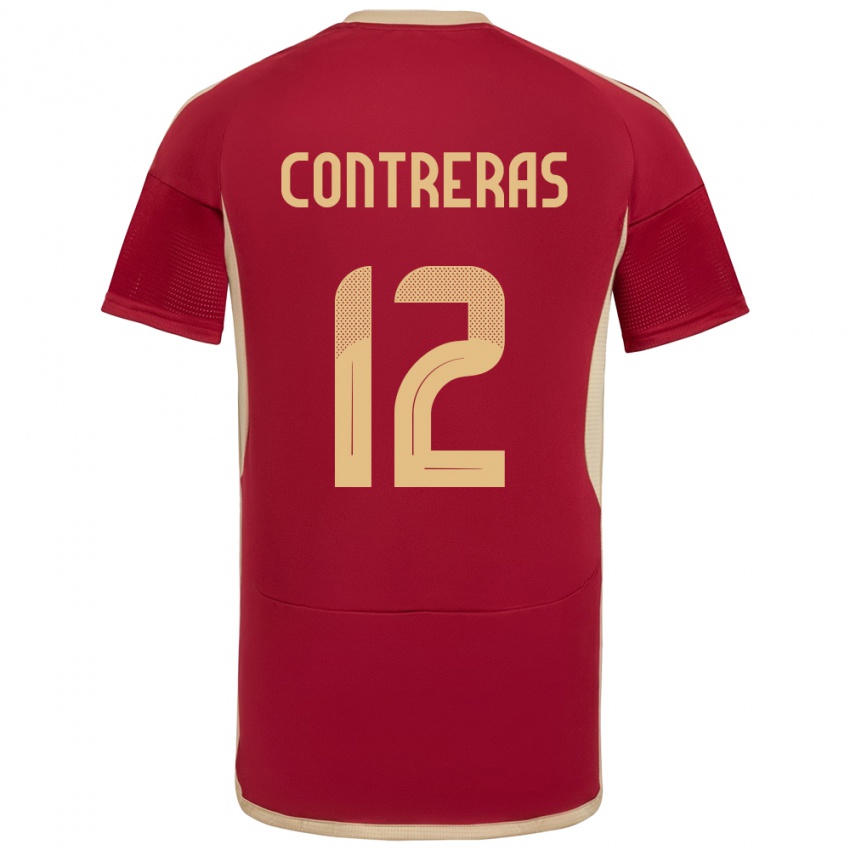 Kinder Venezuela José Contreras #12 Burgund Heimtrikot Trikot 24-26 T-Shirt Österreich