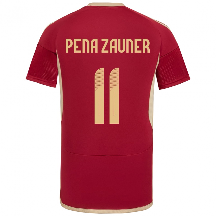 Kinder Venezuela Enrique Peña Zauner #11 Burgund Heimtrikot Trikot 24-26 T-Shirt Österreich