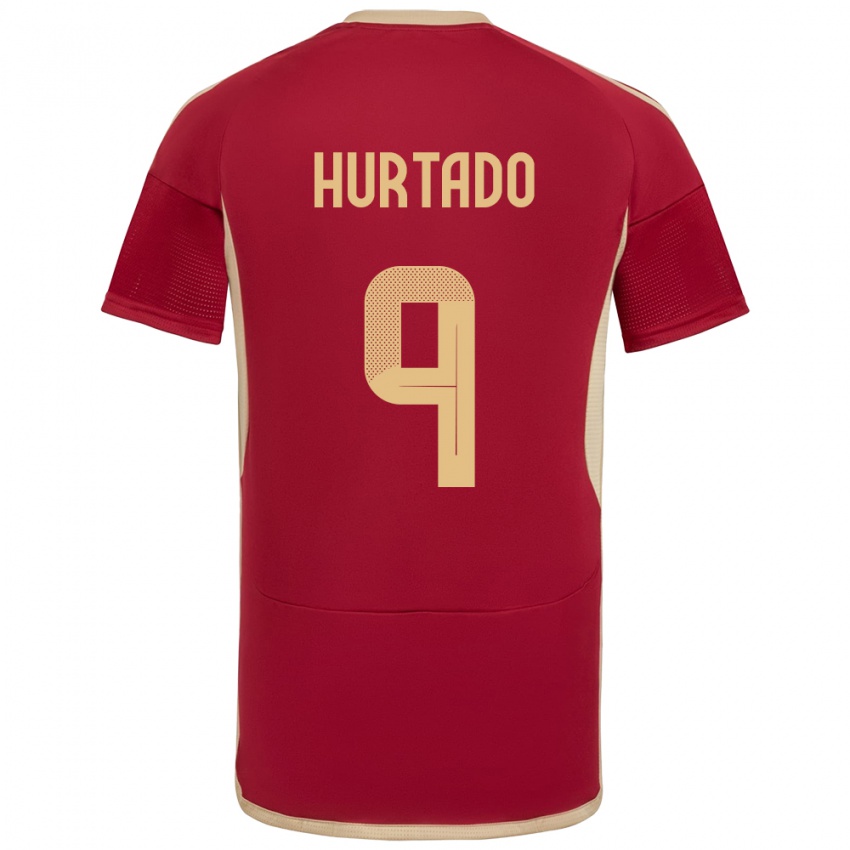 Kinder Venezuela Jan Hurtado #9 Burgund Heimtrikot Trikot 24-26 T-Shirt Österreich