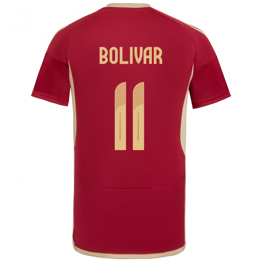 Kinder Venezuela Jovanny Bolívar #11 Burgund Heimtrikot Trikot 24-26 T-Shirt Österreich